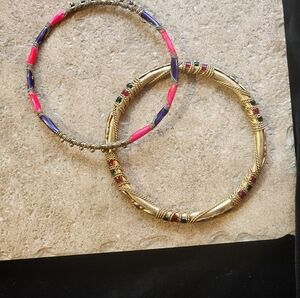 Enamel and Metal Indian Bangles